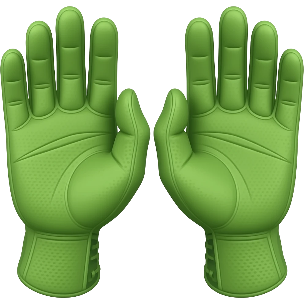 green cricket gloves for bating emoji