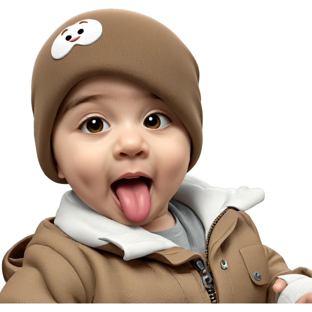 playful boy sticking his tongue emoji