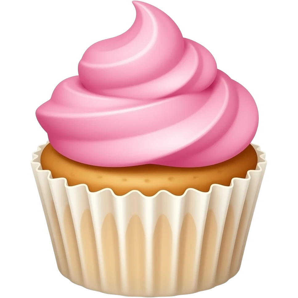 Cupcake with pink icing emoji