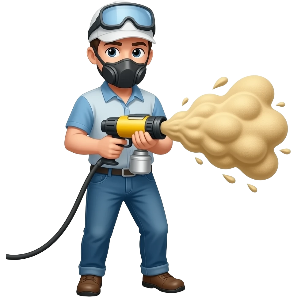 Using a sand blaster emoji