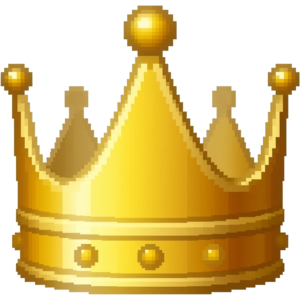 Gold crown representing owner that’s pixelated emoji