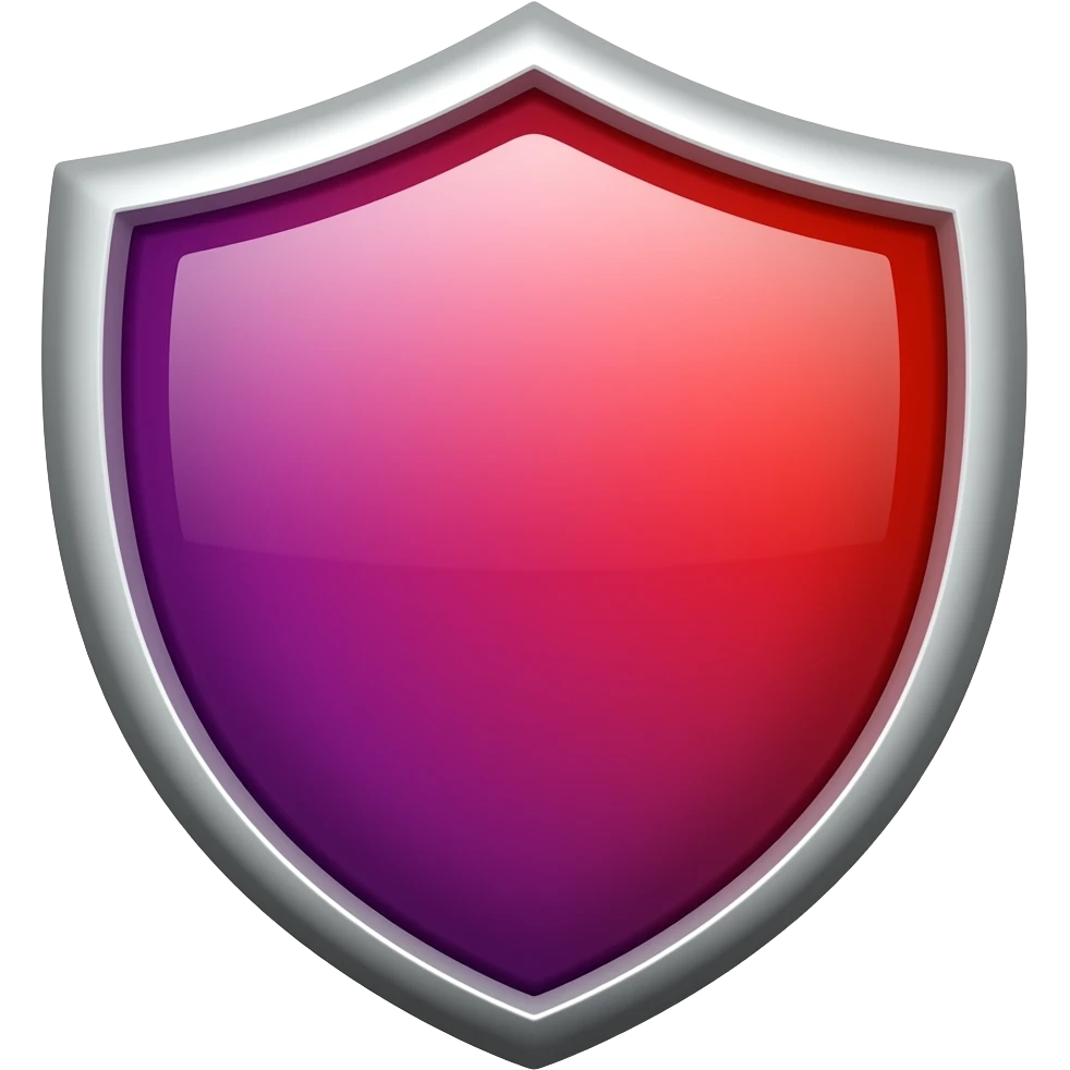 purple and red gradient shield emoji