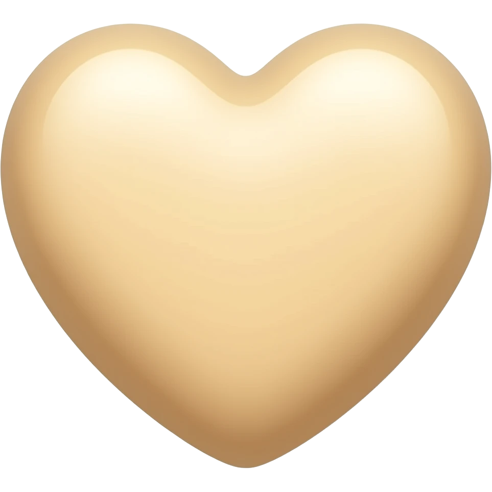 a light beige heart emoji