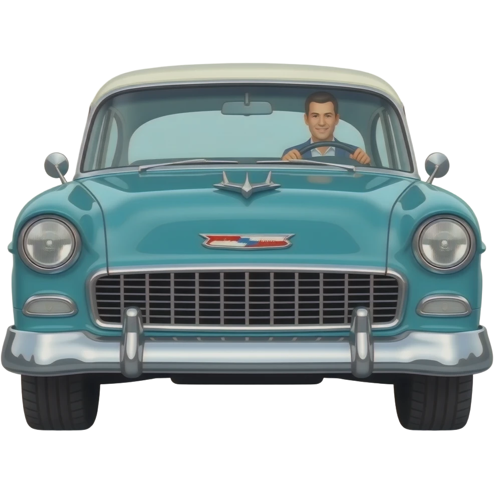 1956 Chevy Belair with my avatar emoji