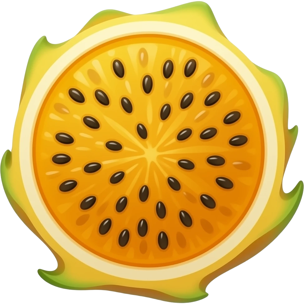 Yellow dragon fruit emoji