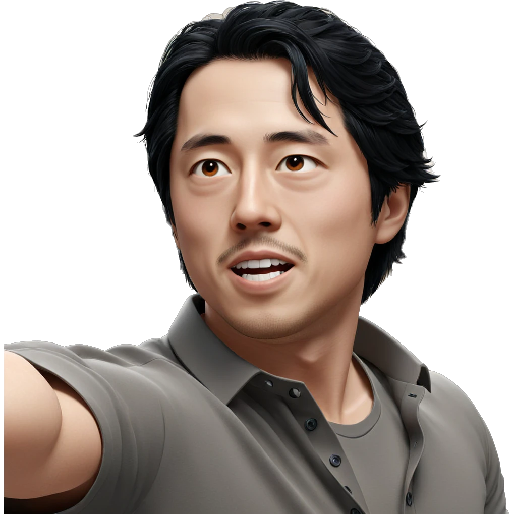 male portrait with black hair emoji