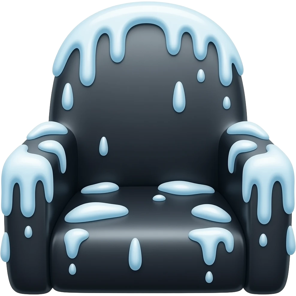 Frosted iced black seat emoji