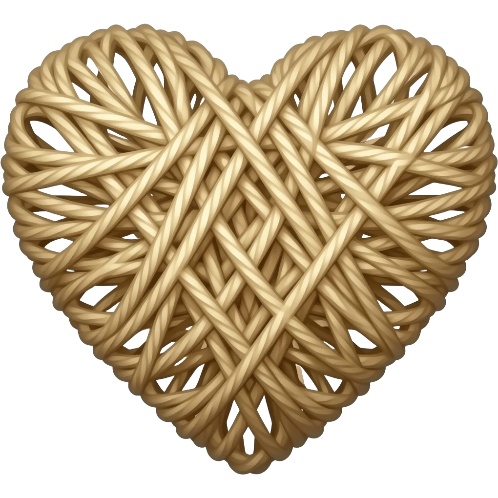 beige String heart emoji