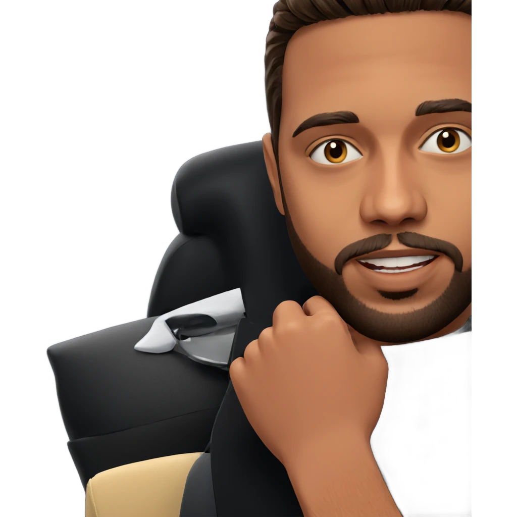 male portrait with facial hair emoji