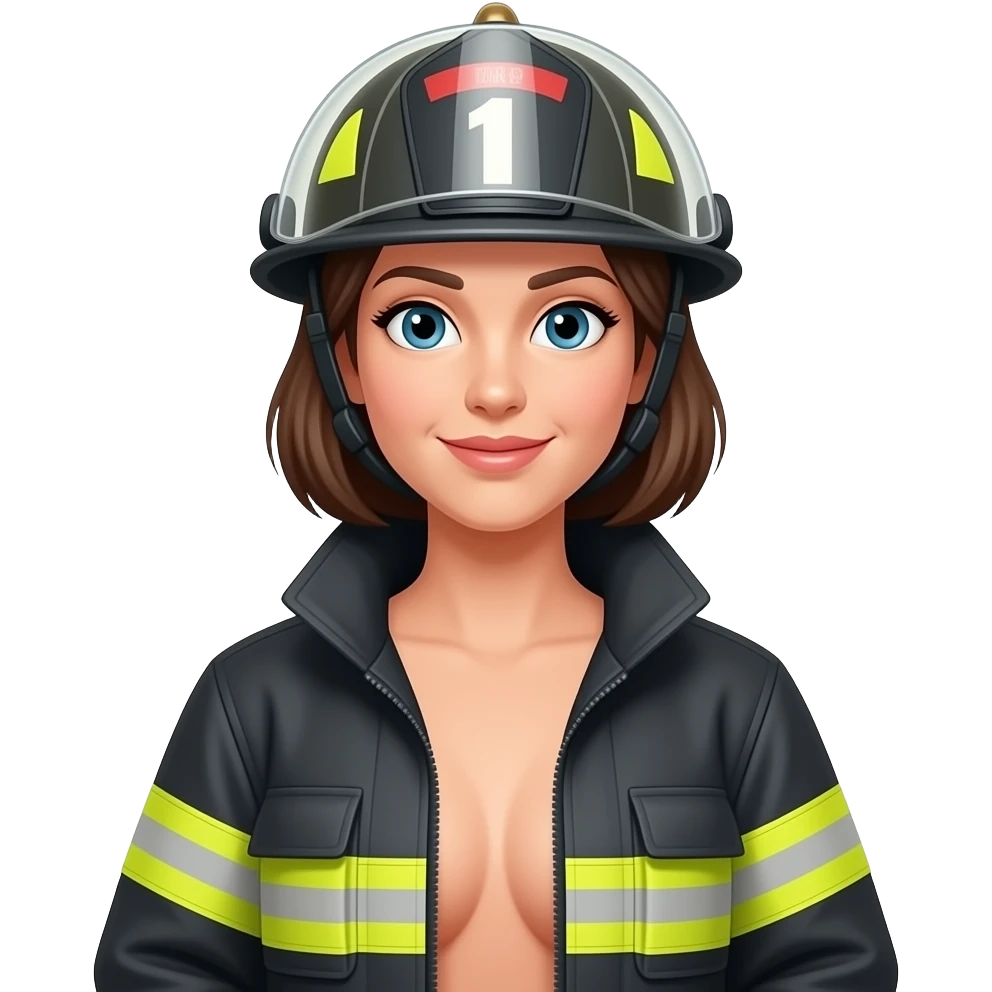 Firefighter woman  naked emoji