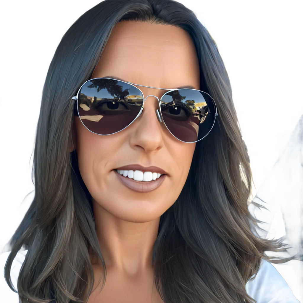 girl in car with sunglasses emoji