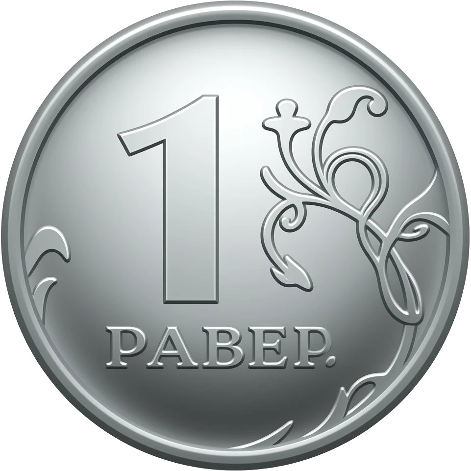1 рубль монета emoji