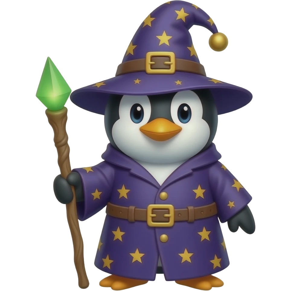 Penguin Wizard emoji