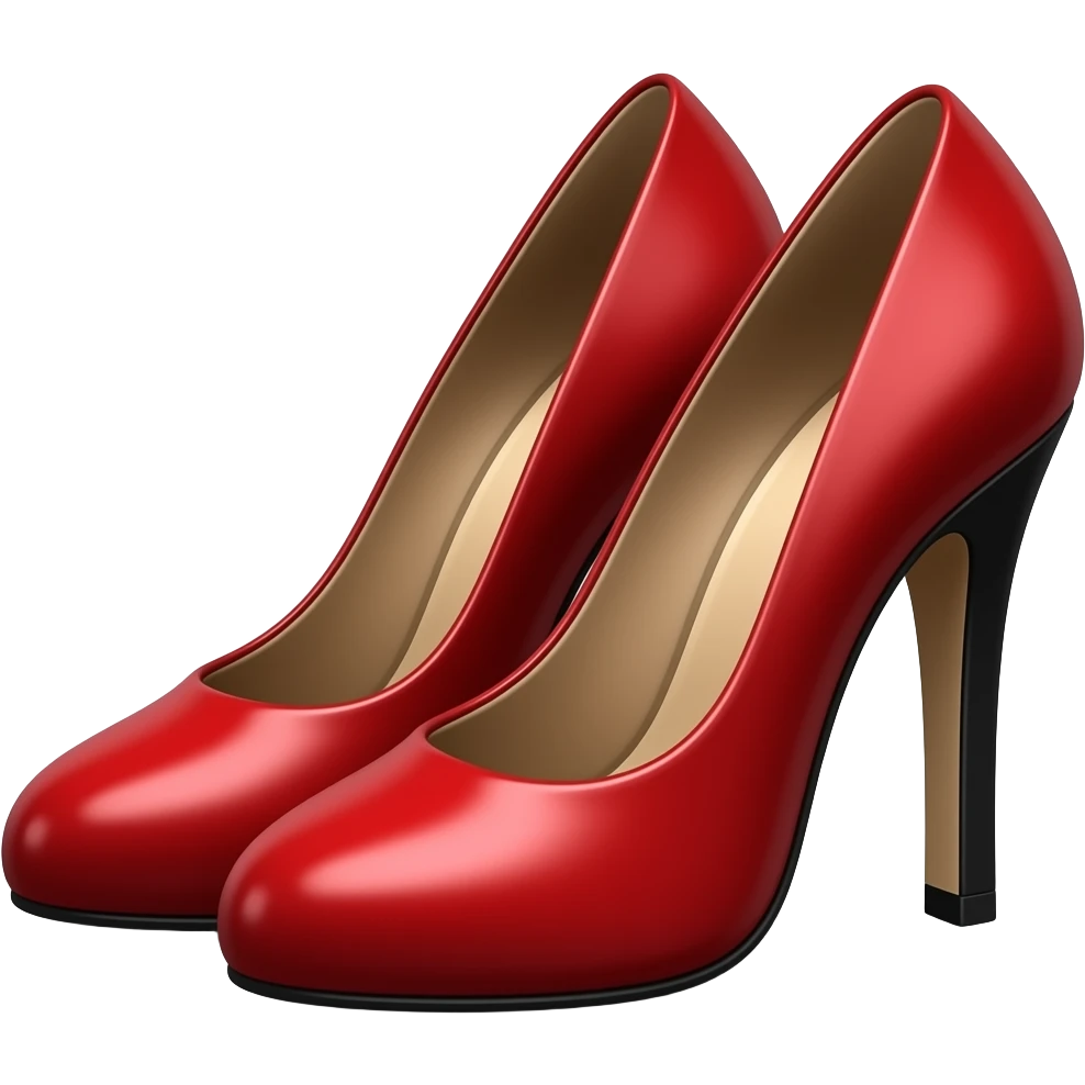 red and black heels emoji