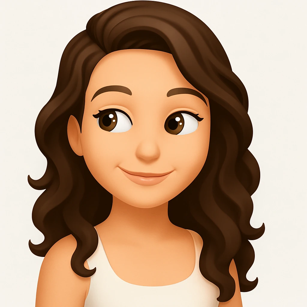 turn the second man in emoji style of the 1st image, match the facial features and match dressing style of the 2nd image, she is in whte tank top emoji