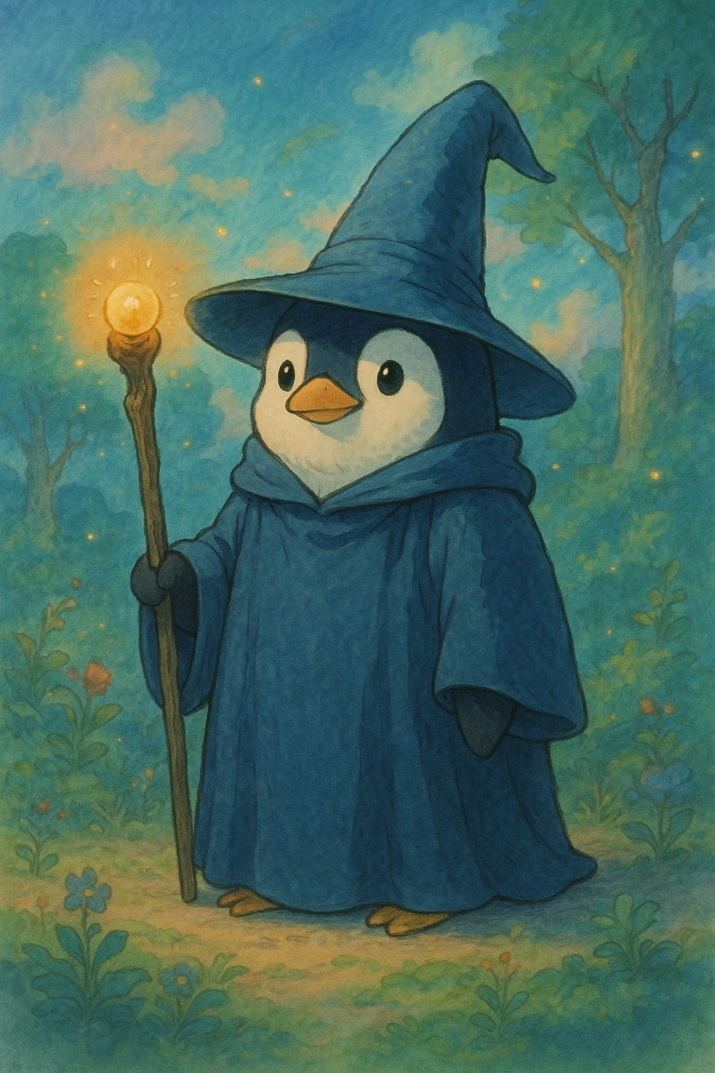 penguin wizard emoji