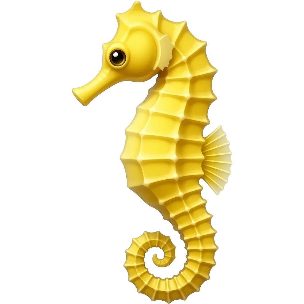 Make a yellow seahorse facing left emoji