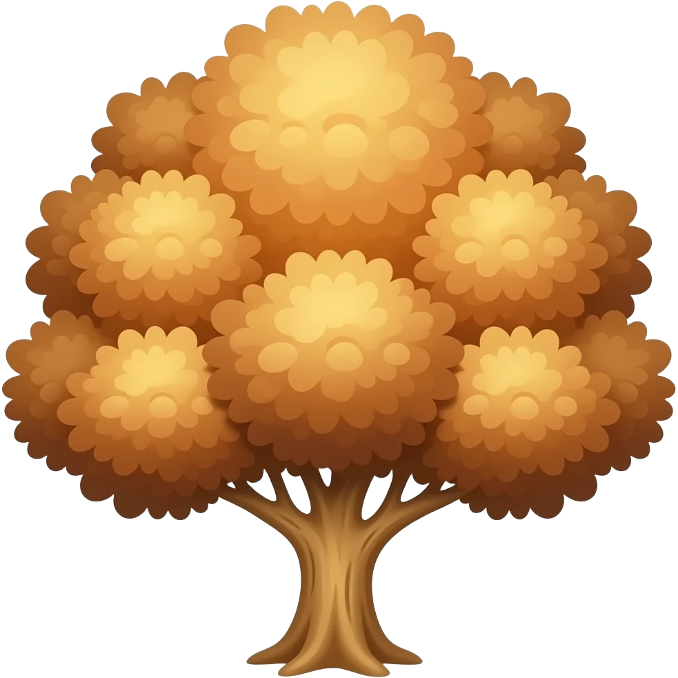 a bronze color tree emoji