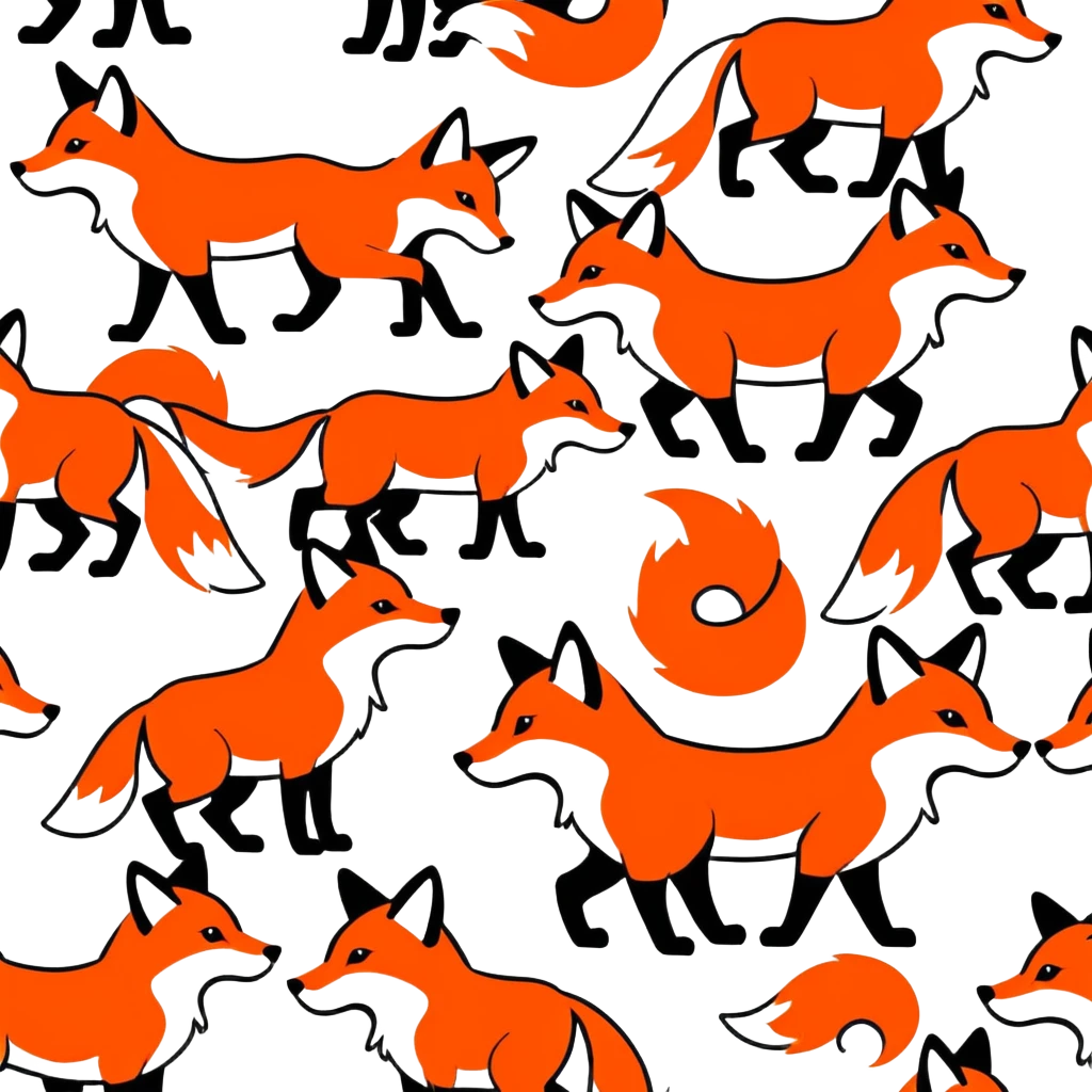 Group of Red fox emoji