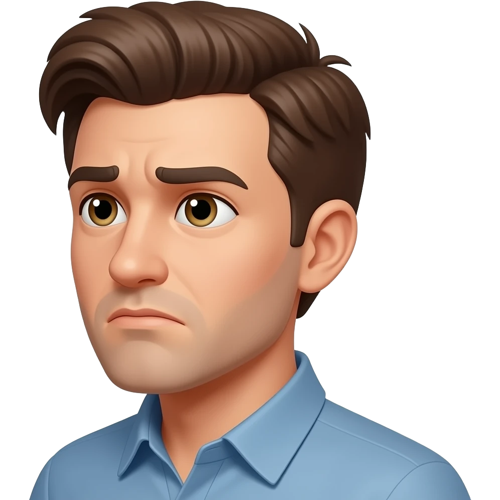 Head turning to the side looking confused emoji