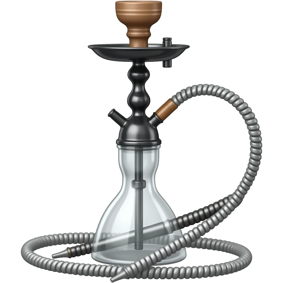 Desi hookah with black and white colour emoji