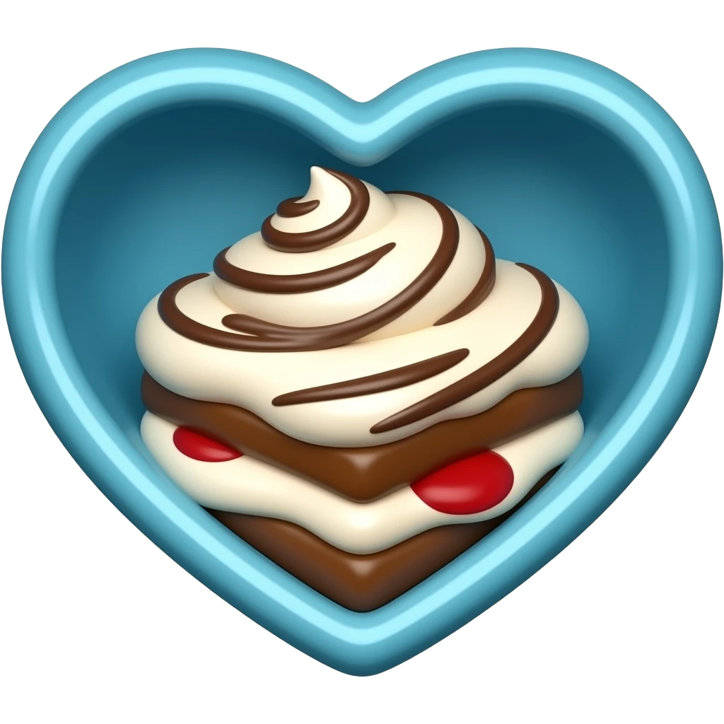 🩵 with tiramisù inside emoji