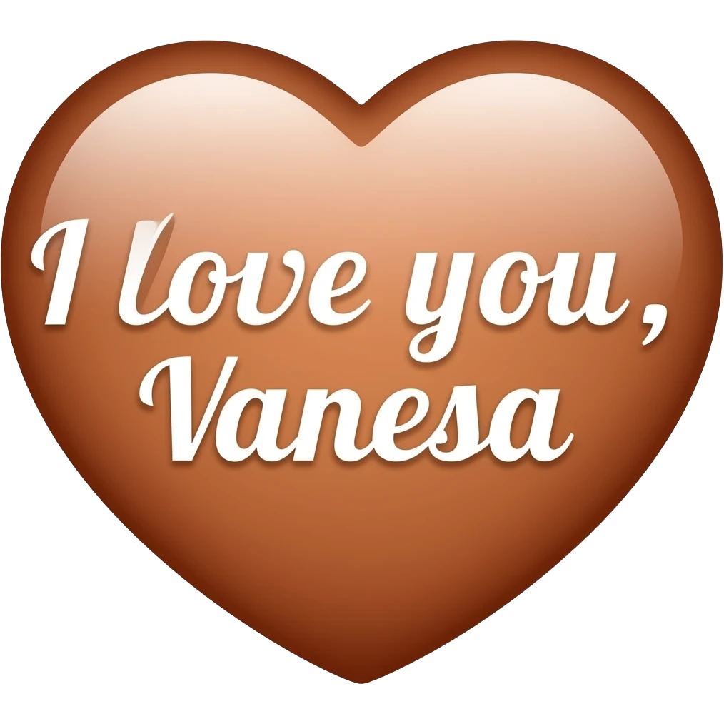 Letrero de te amo Vanesa emoji