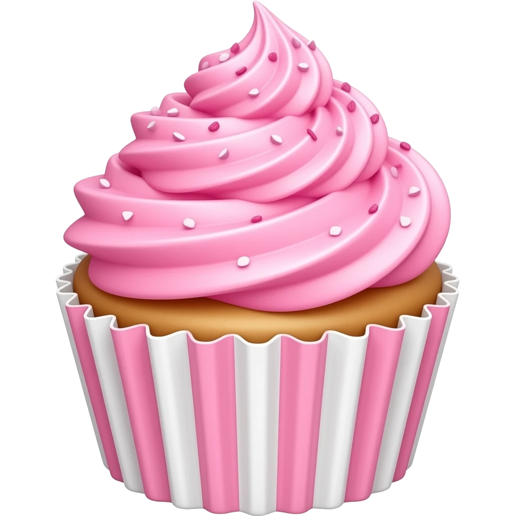 Cupcake with pink icing emoji