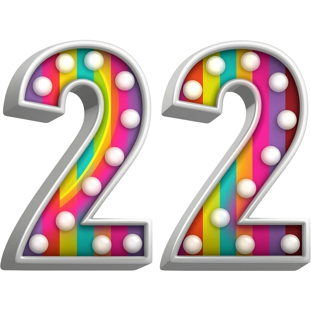 21 and fabulous sign emoji