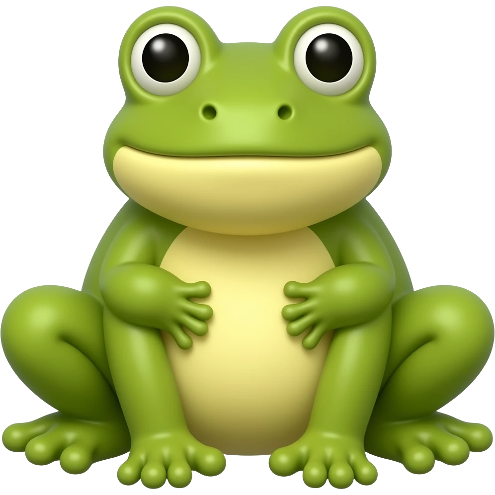 create a new emoji about frog but its gummy bear type emoji