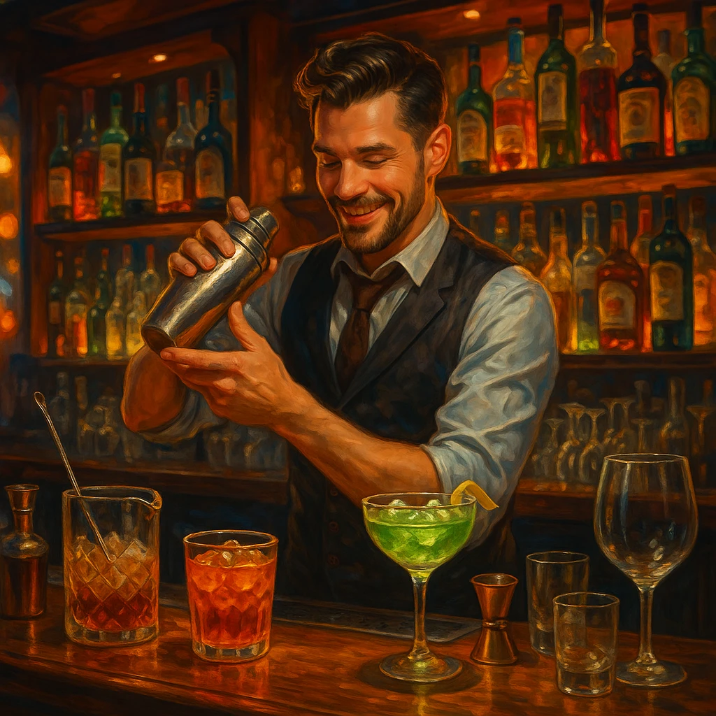 bartender mixing drinks emoji