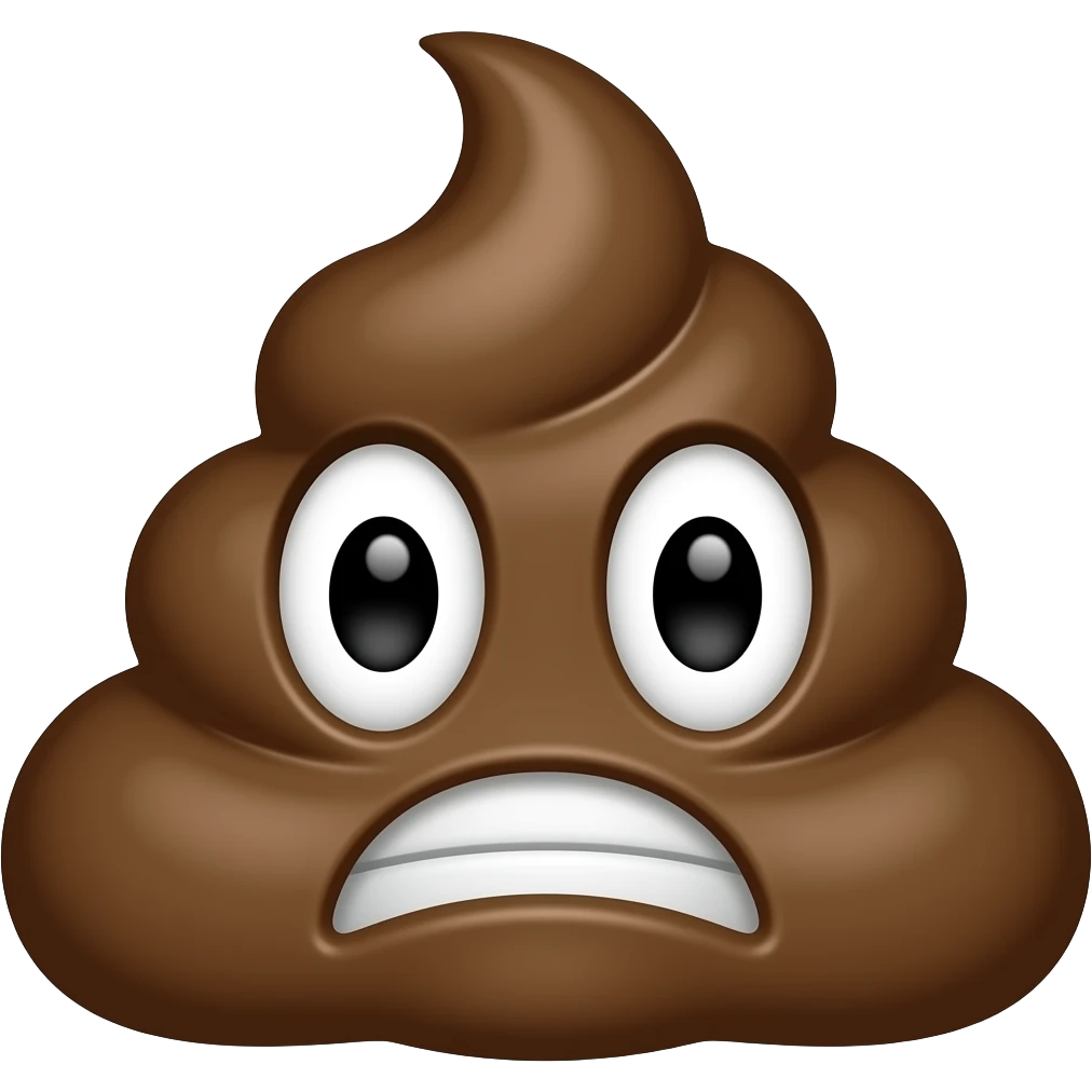 Angry poop emoji