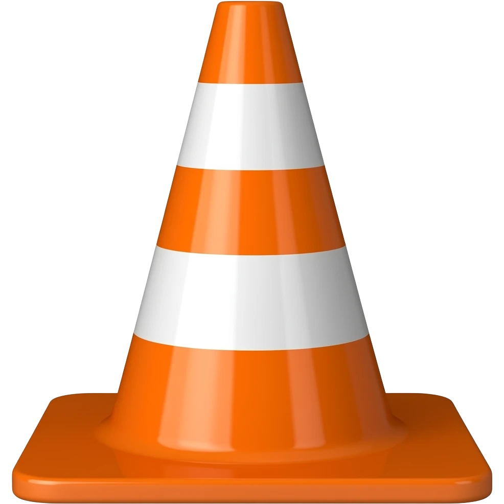 caution cone emoji
