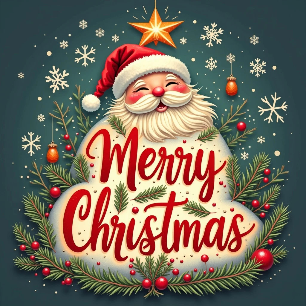 Merry christmas text, remove background emoji