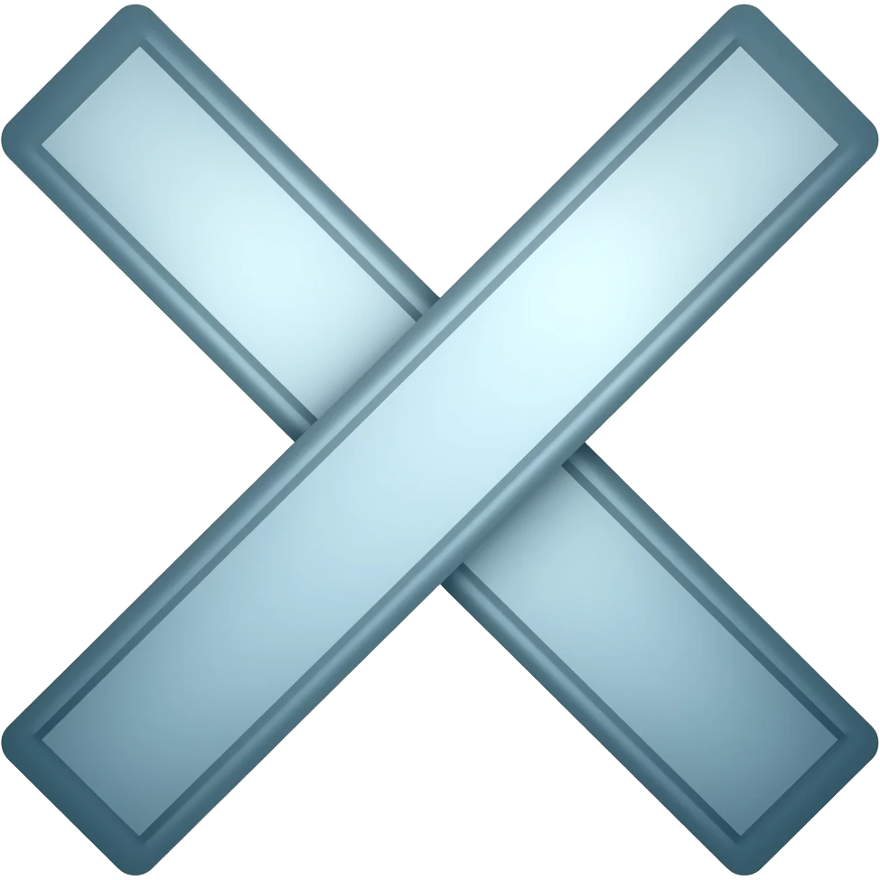 double haches croisées emoji