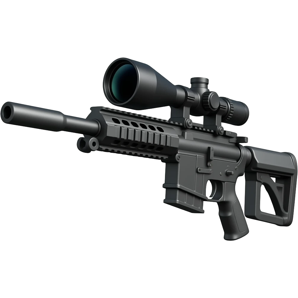 High detailed sniper gun emoji
