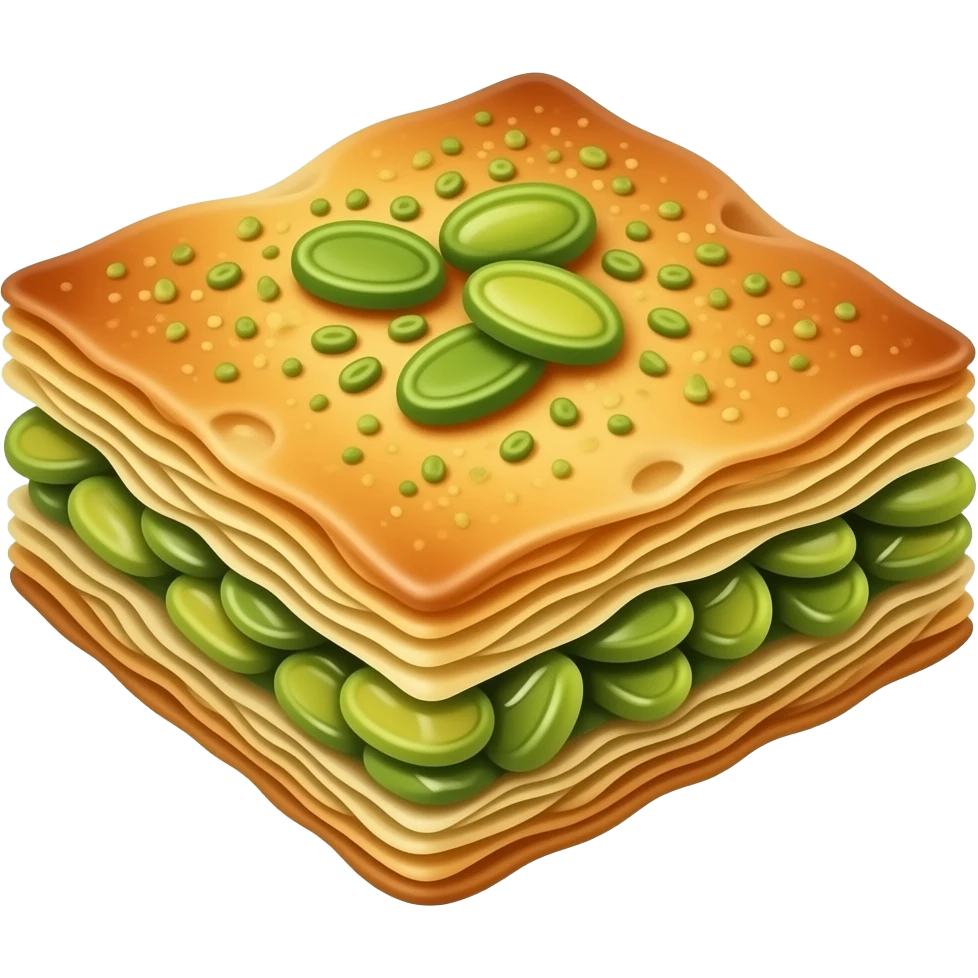 Kunafa emoji with kataifi and cheese pistachio flavour emoji