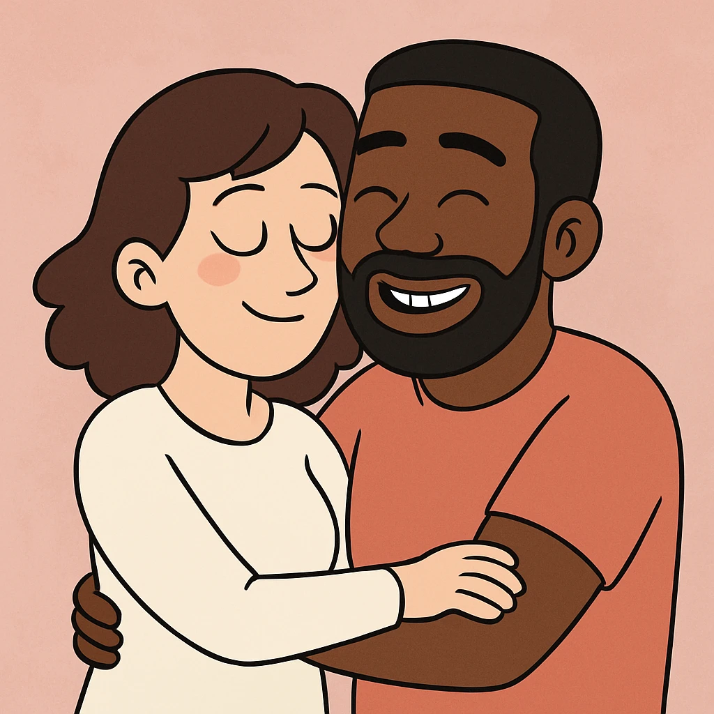 👩🏻‍❤️‍👨🏾 emoji