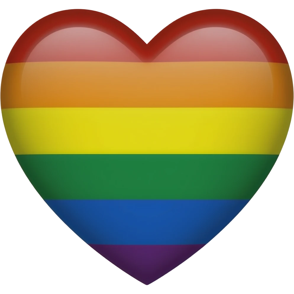LGBT flag heart emoji