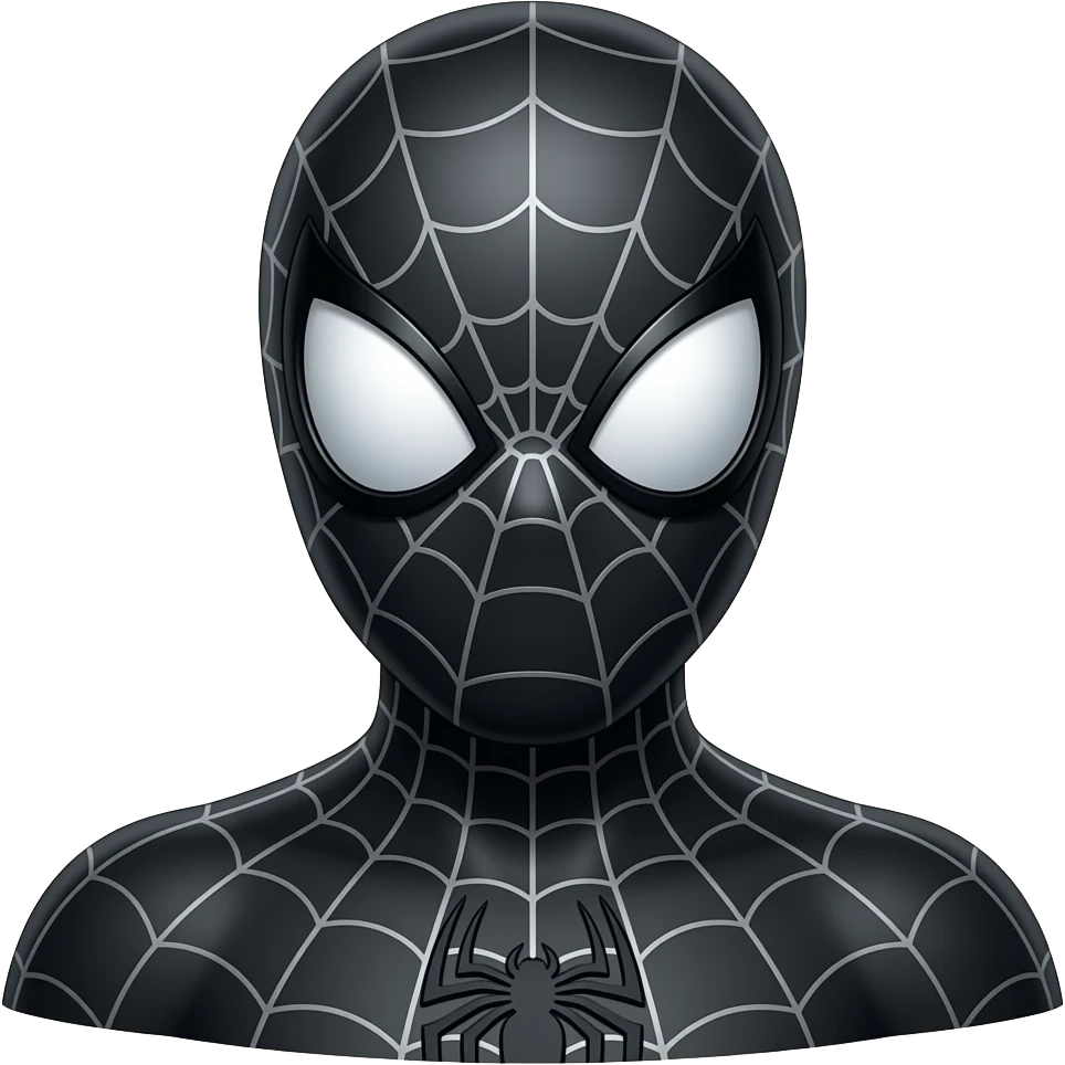 black spiderman emoji