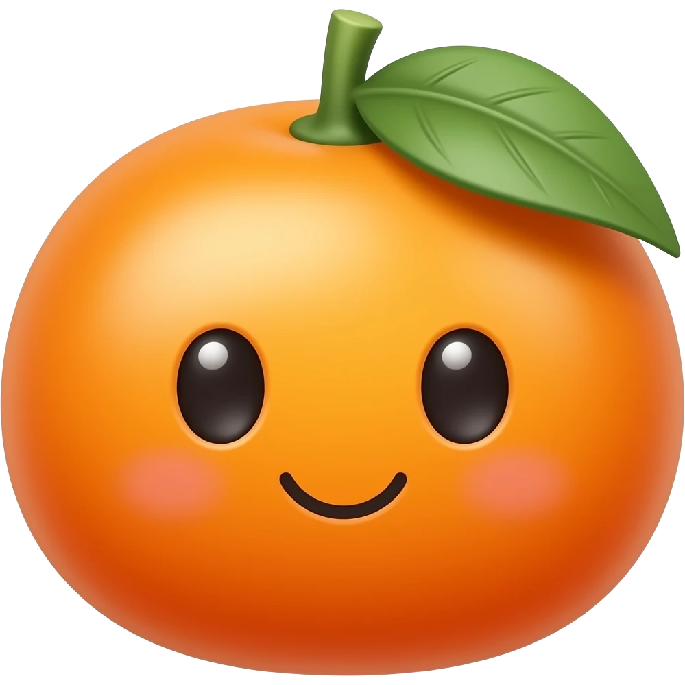 Kawaii naranja kinkan emoji