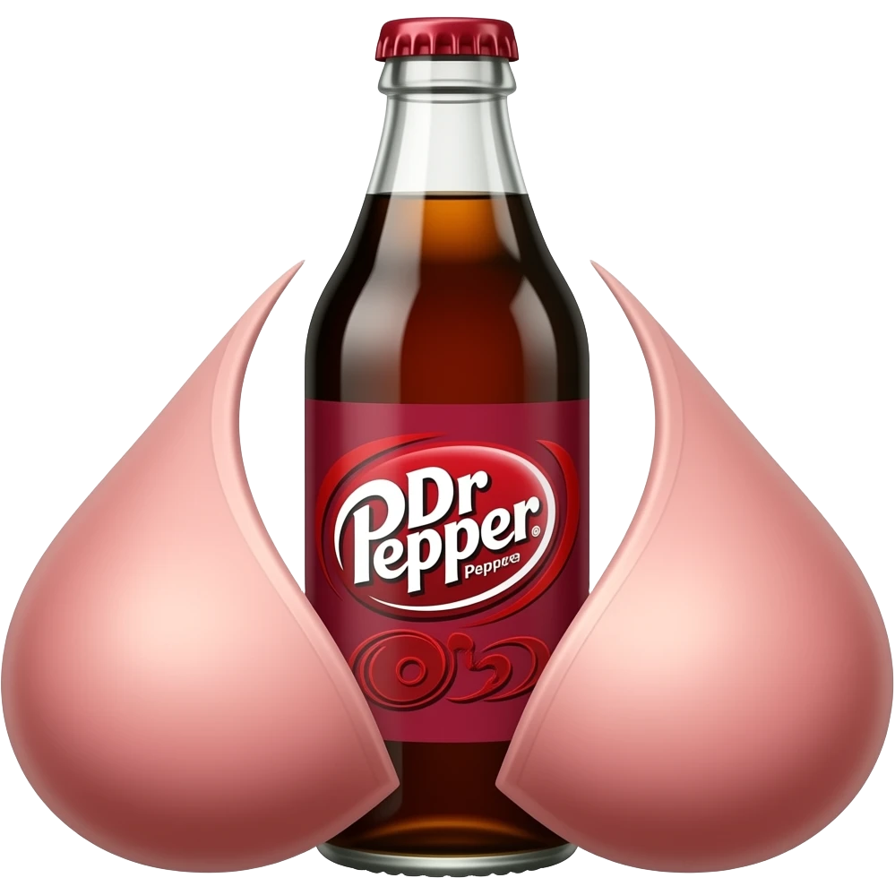 Dr Pepper bottle with boobs emoji