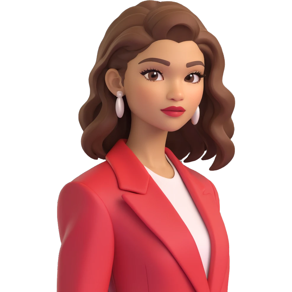 Zendaya in a classic 3D illustration style, elegant and modern, with expressive features and cinematic lighting emoji