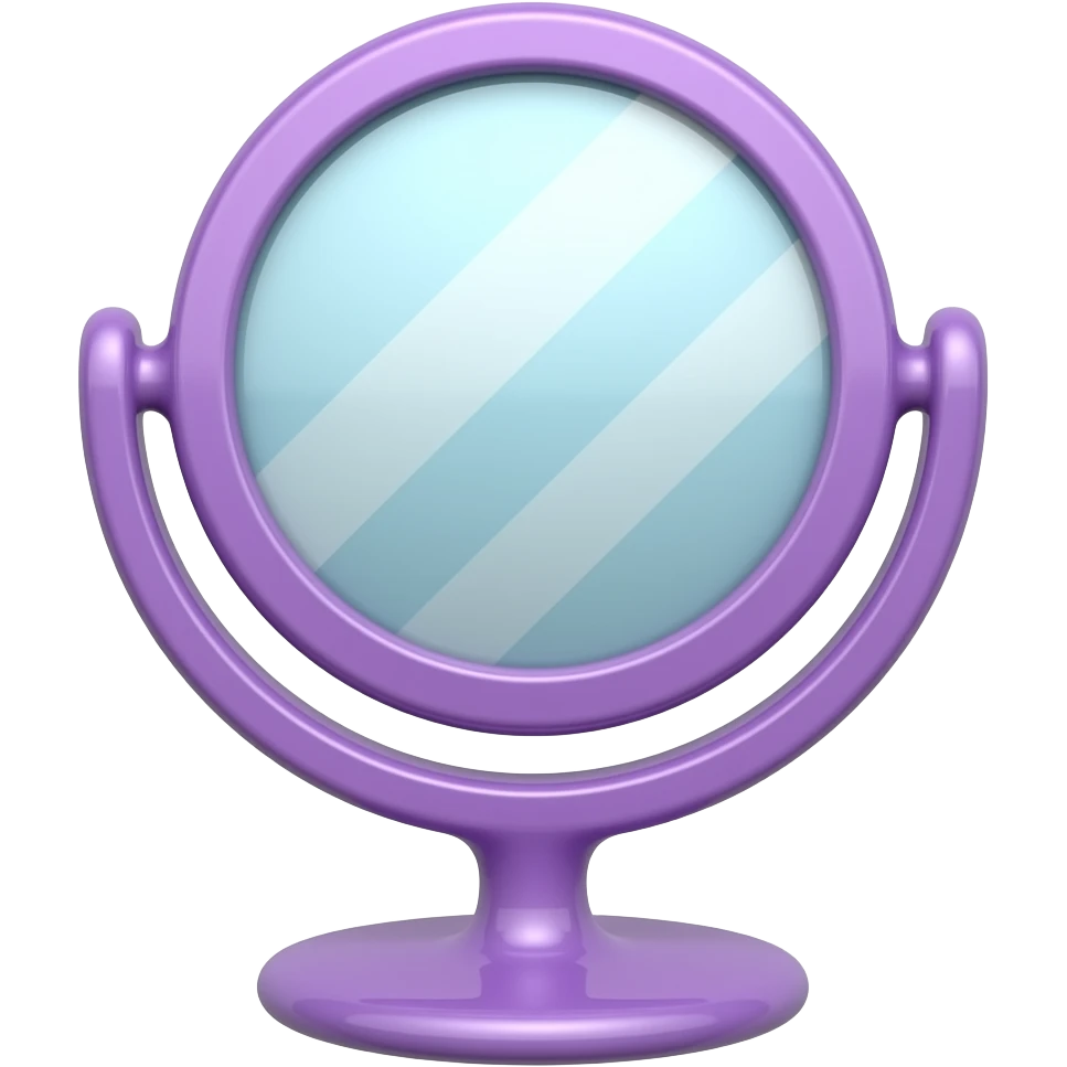 makeup mirror in vibrant purple color emoji