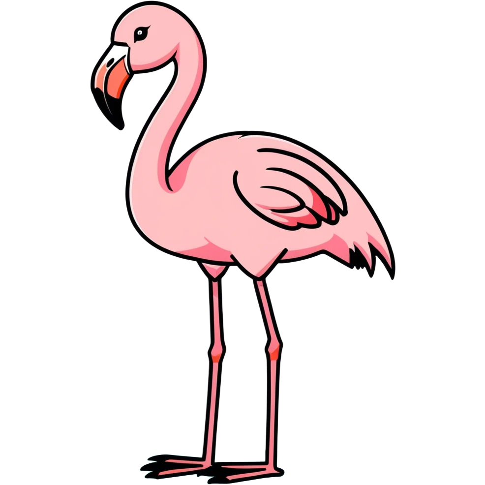 Pink flamingo emoji