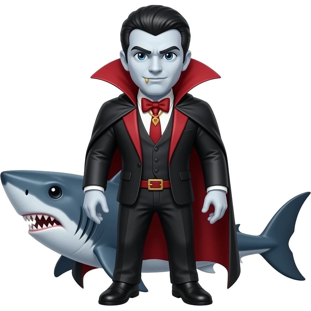 Dark shark vampiresa. emoji