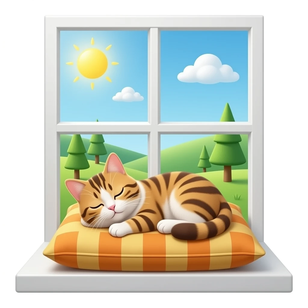 cat sleeping place emoji