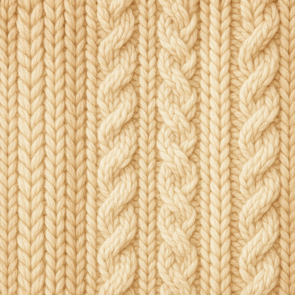 knitted sweater texture, seamless pattern, warm beige and cream tones, cozy autumn background, soft fabric style emoji