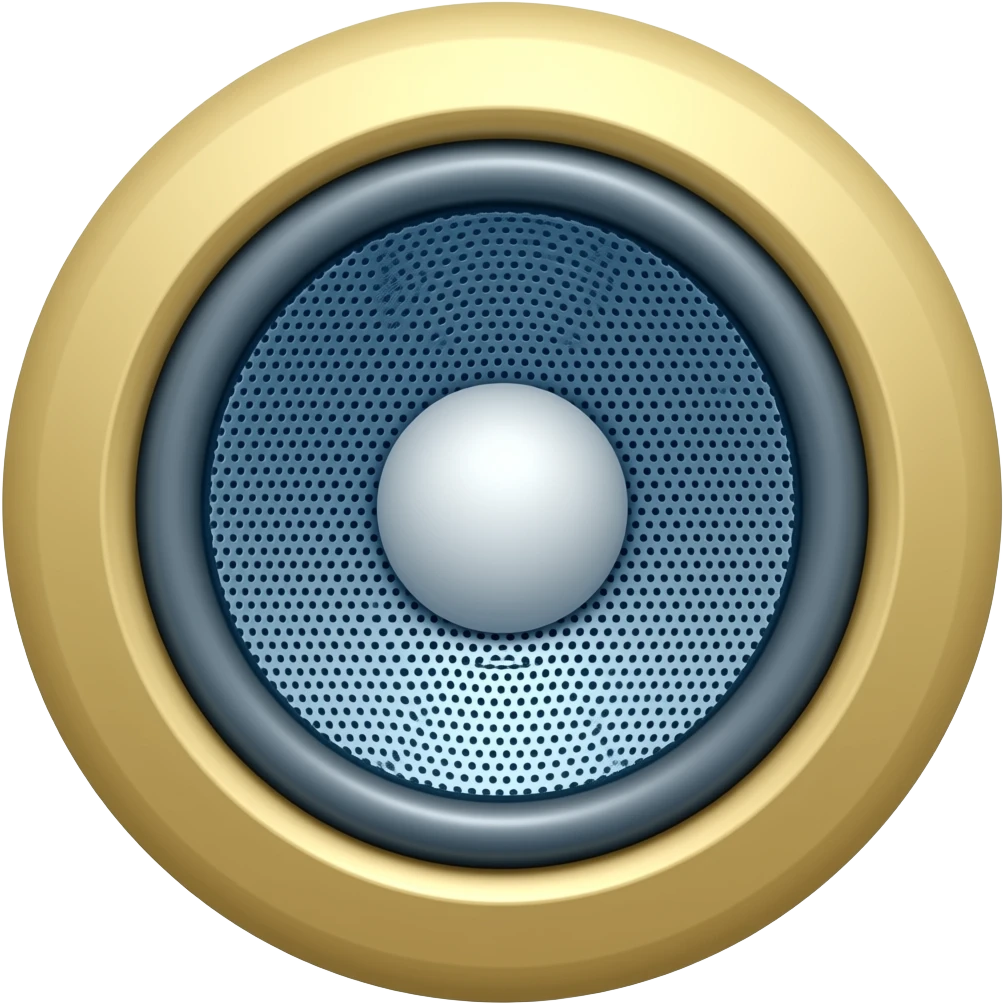 Golden blue tooth speaker emoji