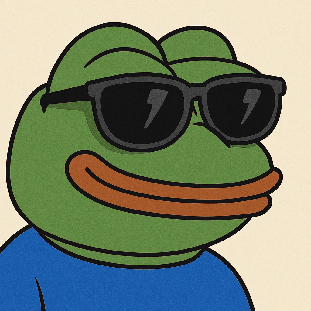 Pepe the Frog with sunglasses emoji